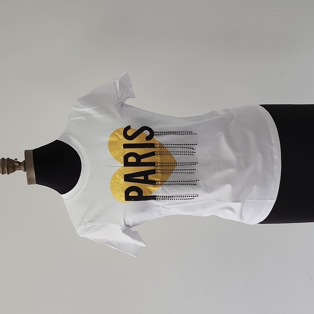 Maybe Wang PARIS Heart White T-Shirt Size : Various